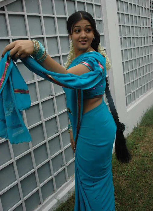 tollywood jyothi krishna in blue saree hot images